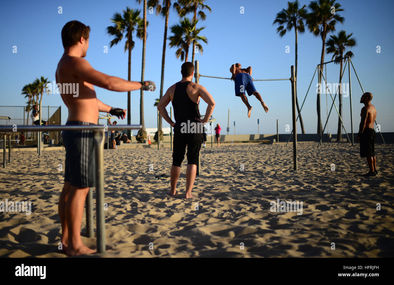 Calisthenics beach hires stock photography and images Alamy