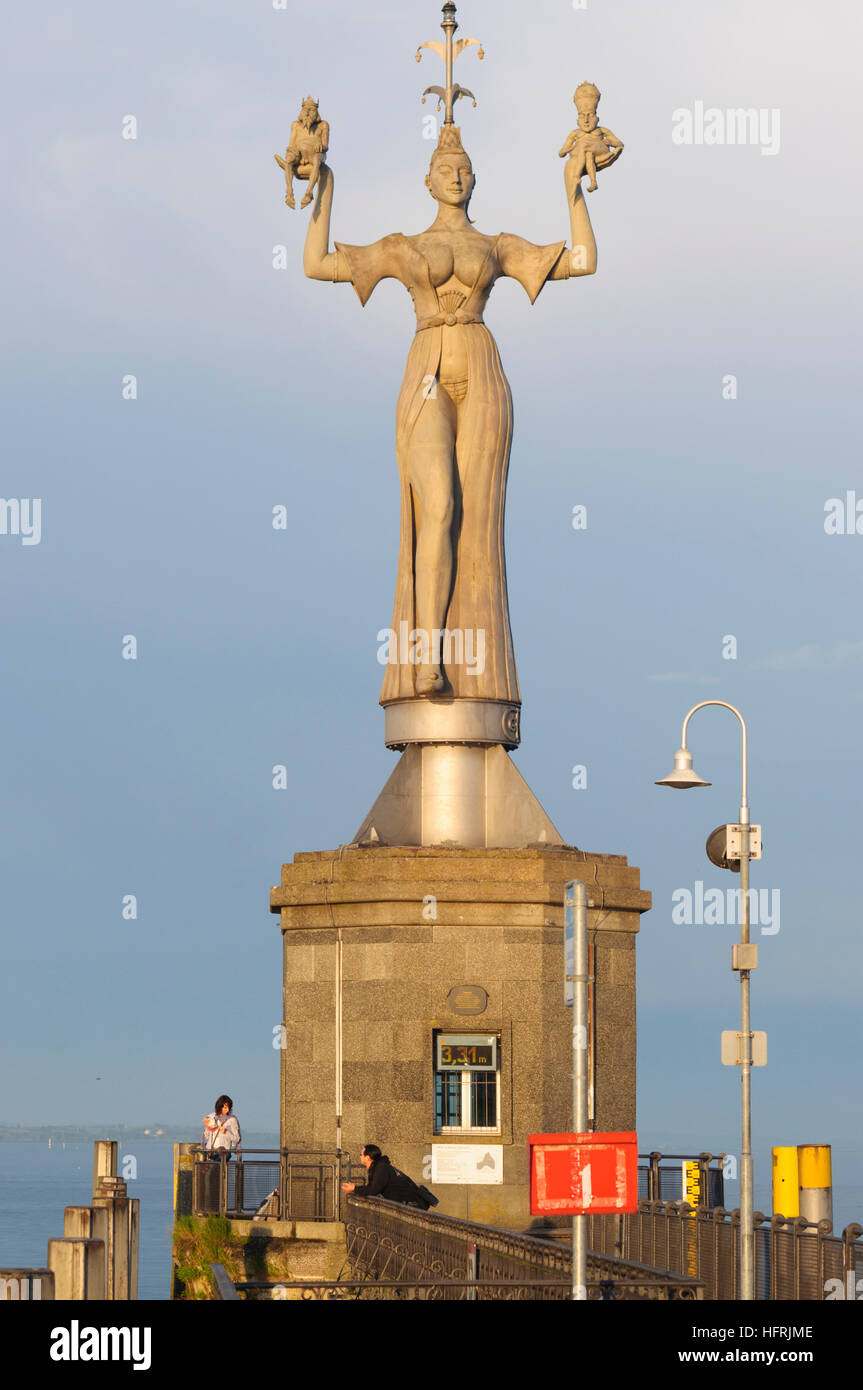Konstanz, Constance: Statue of the Imperia in the harbor, Bodensee, Lake Constance, Baden-Württemberg, Germany Stock Photo