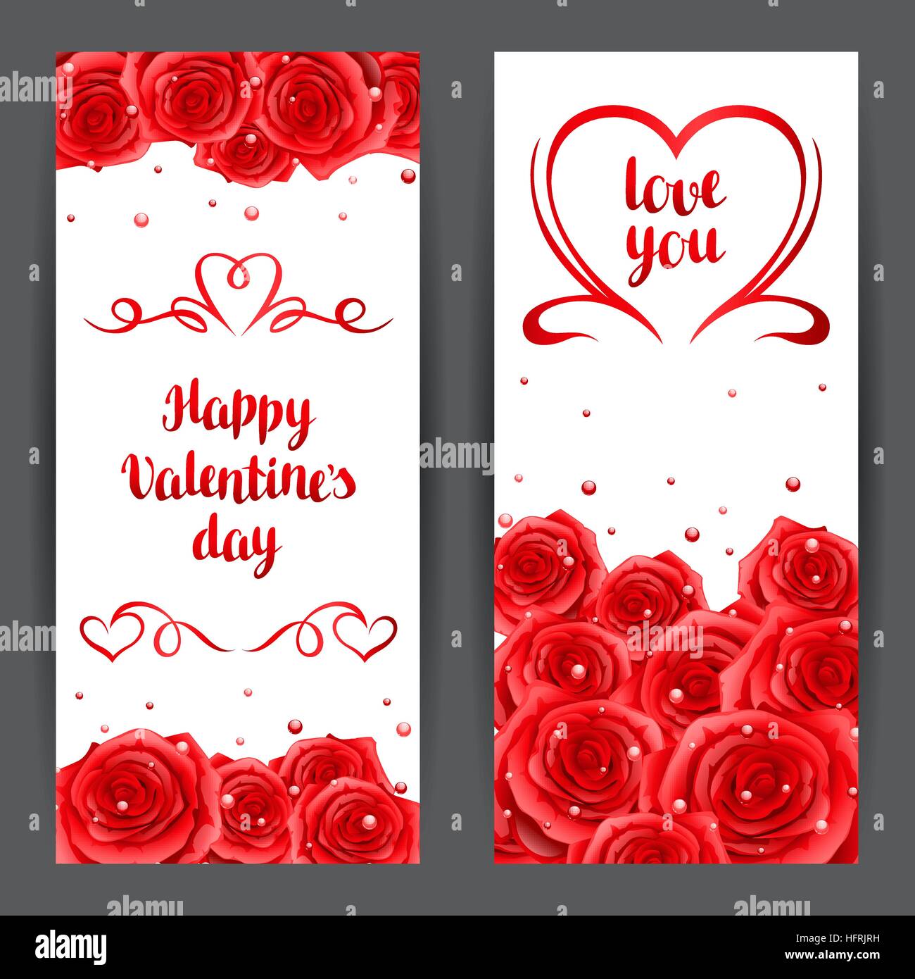 Shiny red roses Stock Vector Images - Alamy