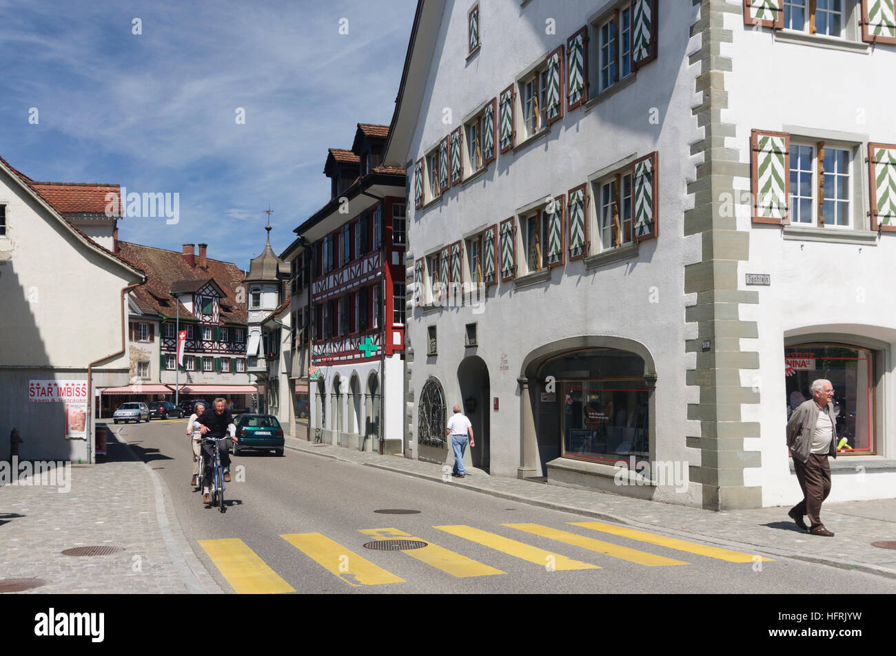 Steckborn: Riegelhäuser (half-timbered houses), , Thurgau, Switzerland Stock Photo