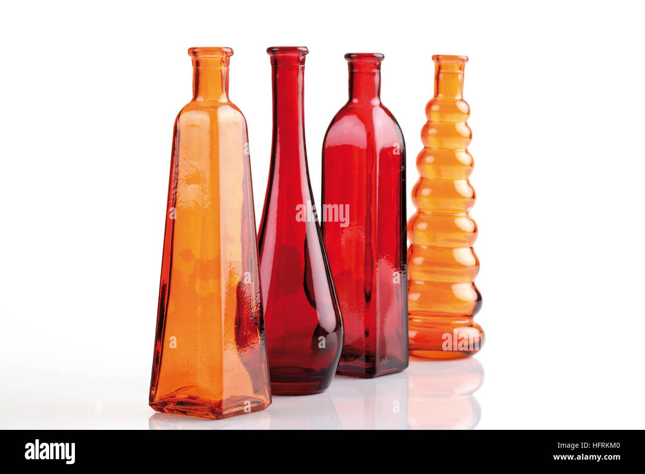 Colourful glass bottles Stock Photo Alamy