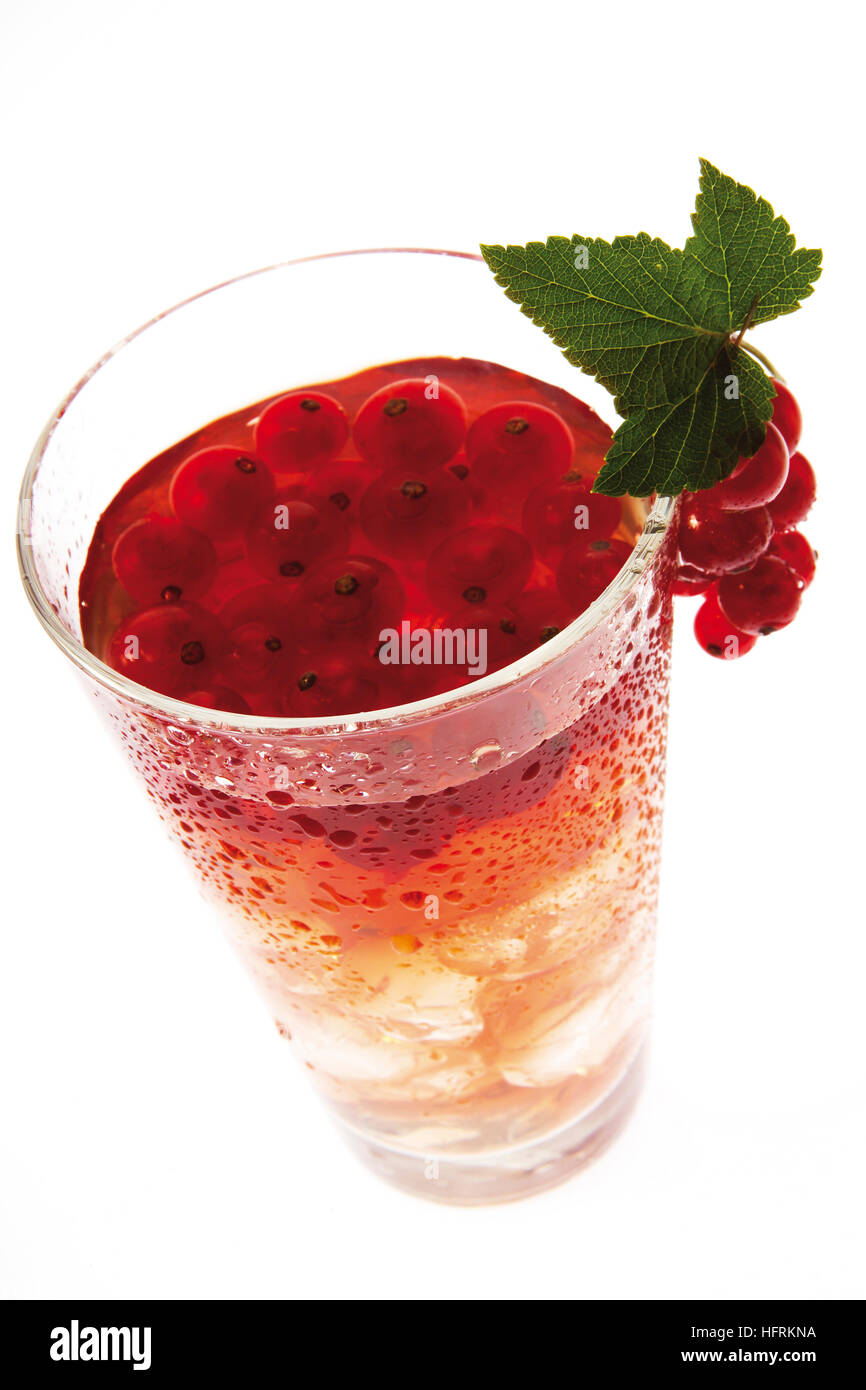 Redcurrant juice Stock Photo