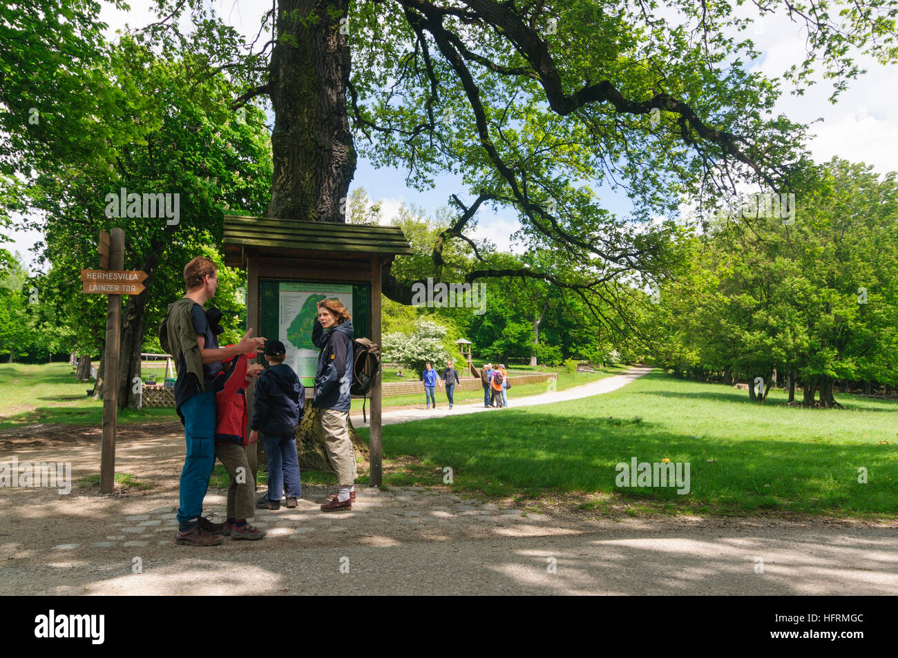 Wien, Vienna: Lainzer Tiergarten, Family, 13., Wien, Austria Stock Photo