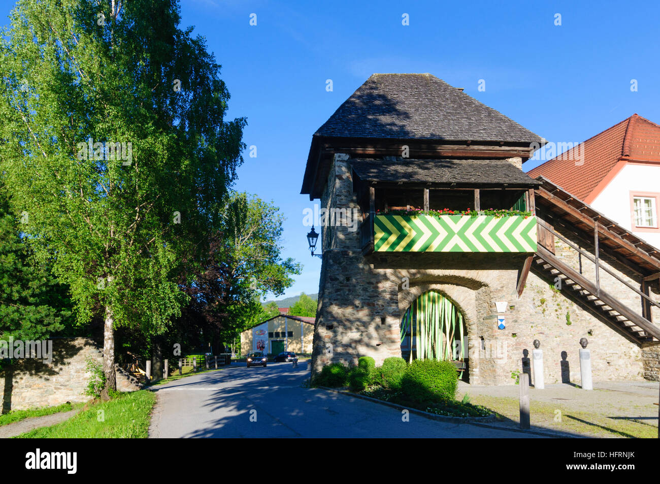 Murau: City gate, Murtal, Steiermark, Styria, Austria Stock Photo