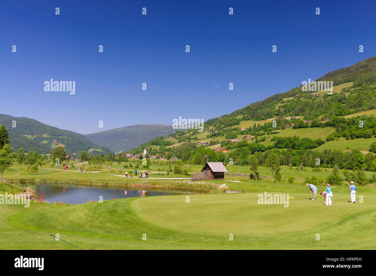 Sankt Georgen ob Murau: Golf course in the Murtal, Murtal, Steiermark, Styria, Austria Stock Photo