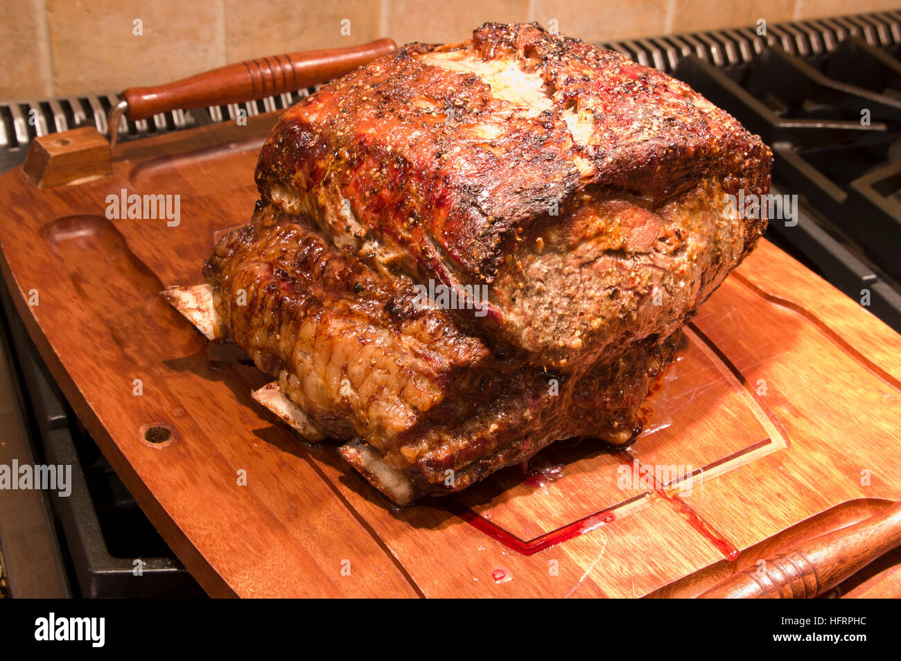prime rib roast sunday dinner Stock Photo Alamy