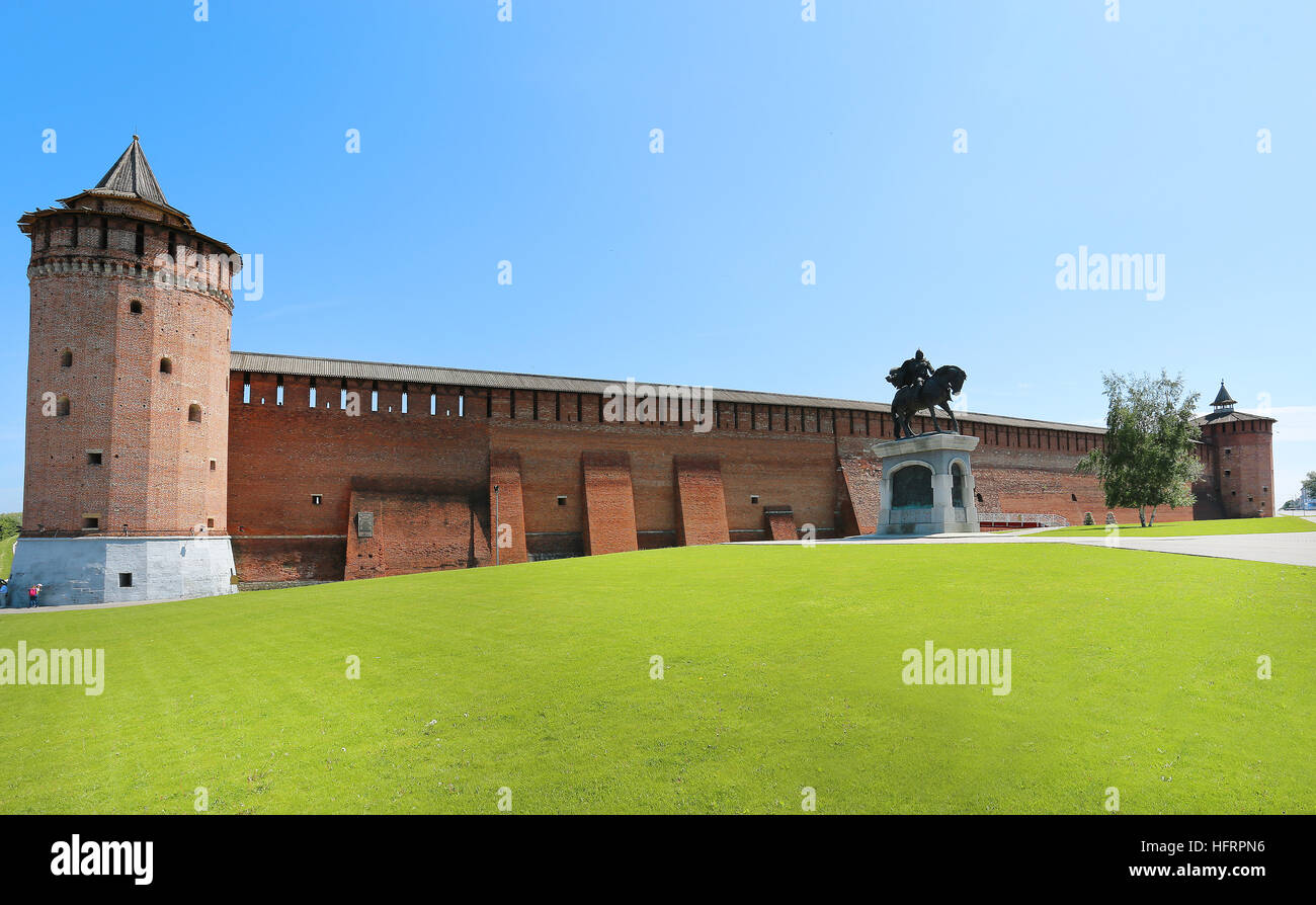 Photo architecture Kolomna Kremlin sunny summer day Stock Photo