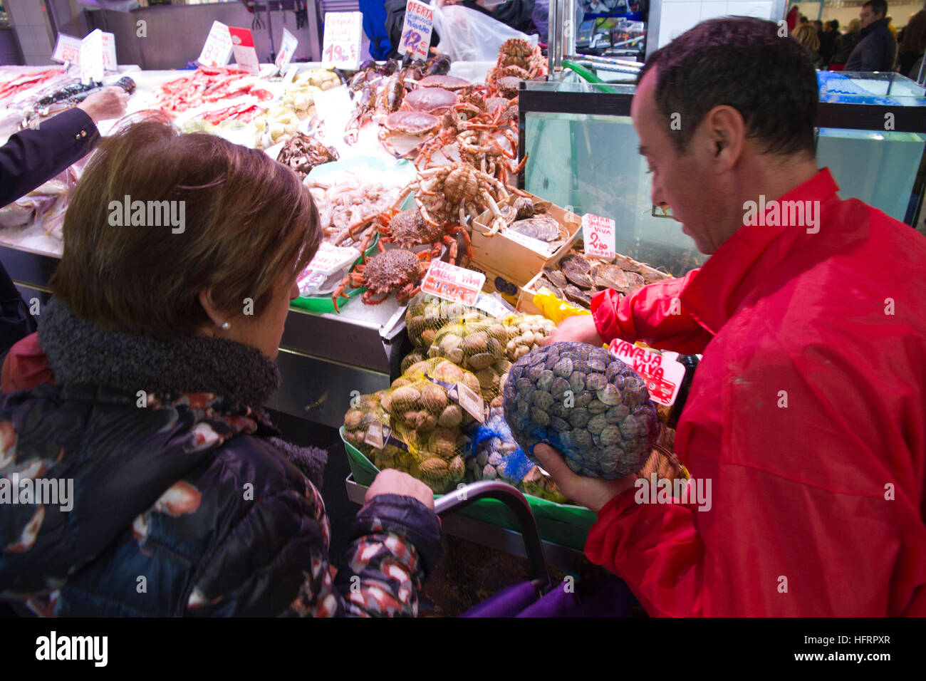 Fish Market Olivar, Palma de Mallorca, typical historical central ...