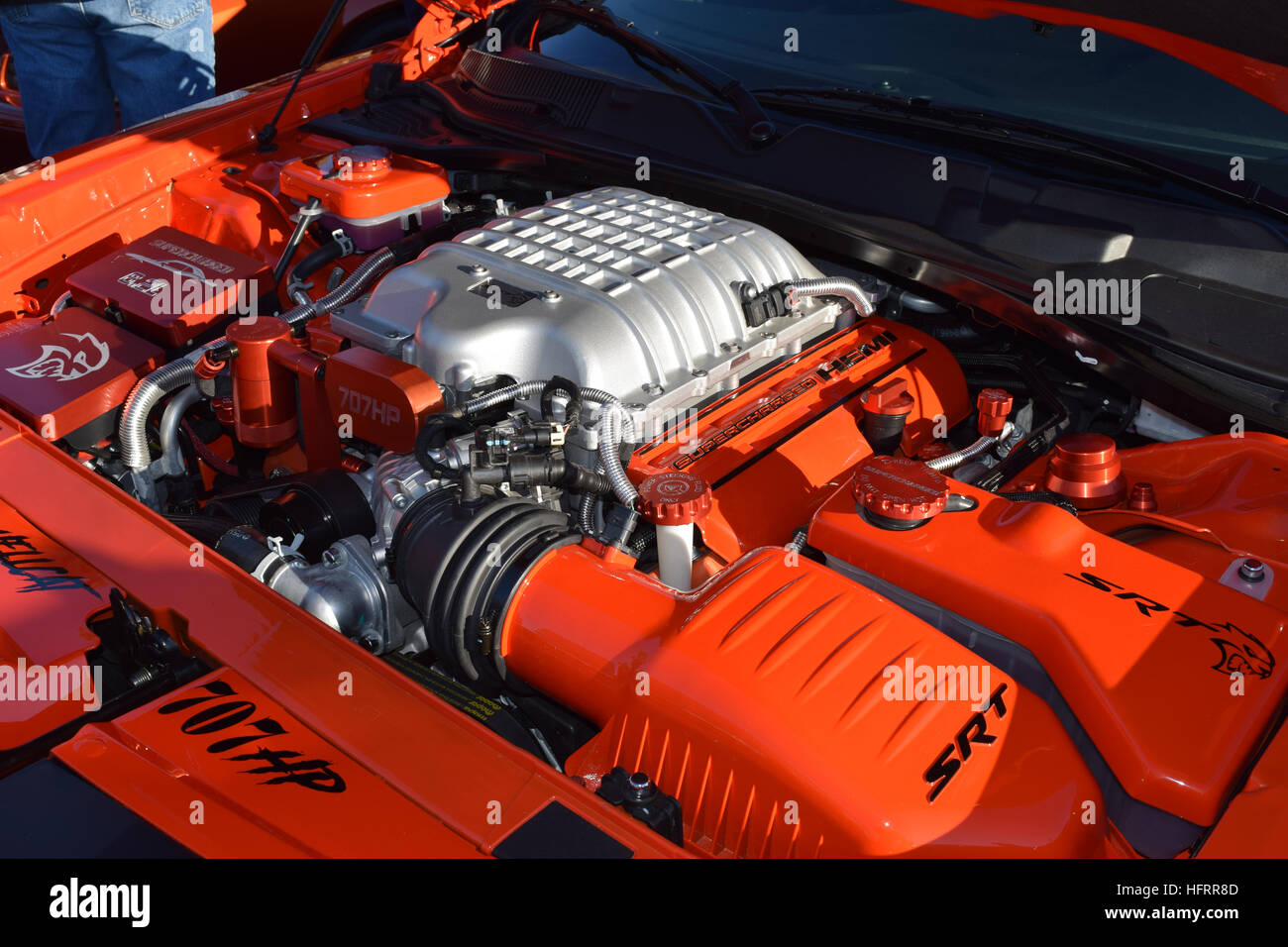 A supercharged Hemi Engine Stock Photo Alamy