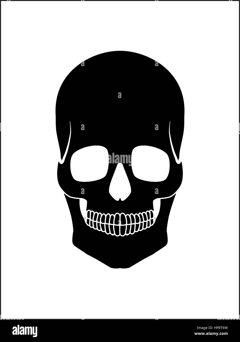 Illustration of a human skull. Vector illustration Stock Vector Image ...