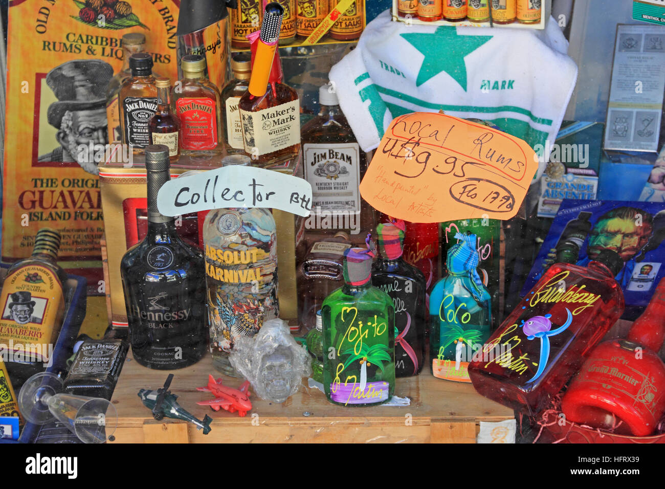 Rum bottles for sale in shop, Philipsburg, St Maarten Stock Photo Alamy