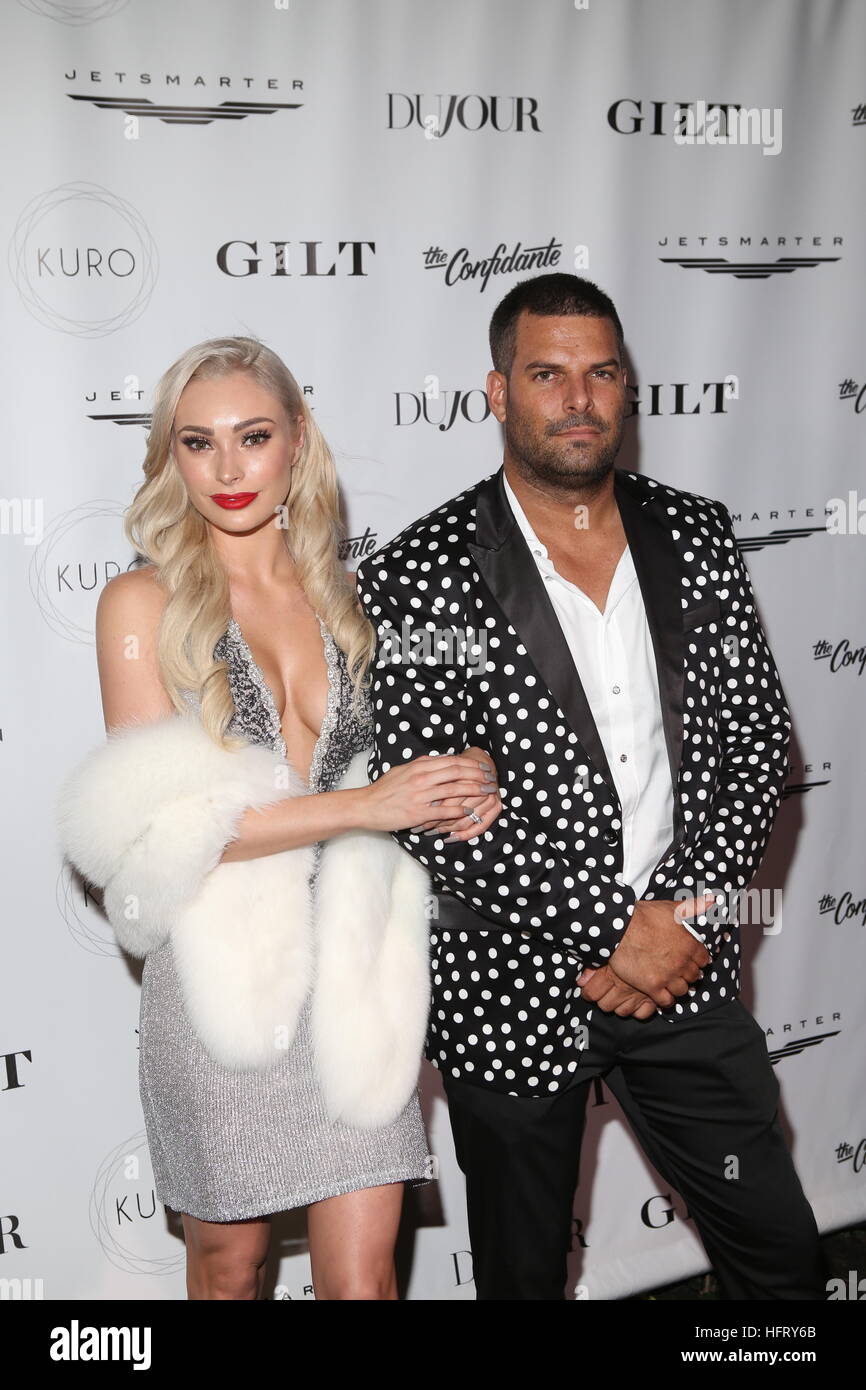 DuJour Media, Gilt and JetSmarter Hosts the Kick Off of Miami Beach’s Art Basel Week Party at The Confidante Featuring: Leighha Love, Gideon Kimbrell Where: MIAMI, Florida, United States When: 01 Dec 2016 Stock Photo