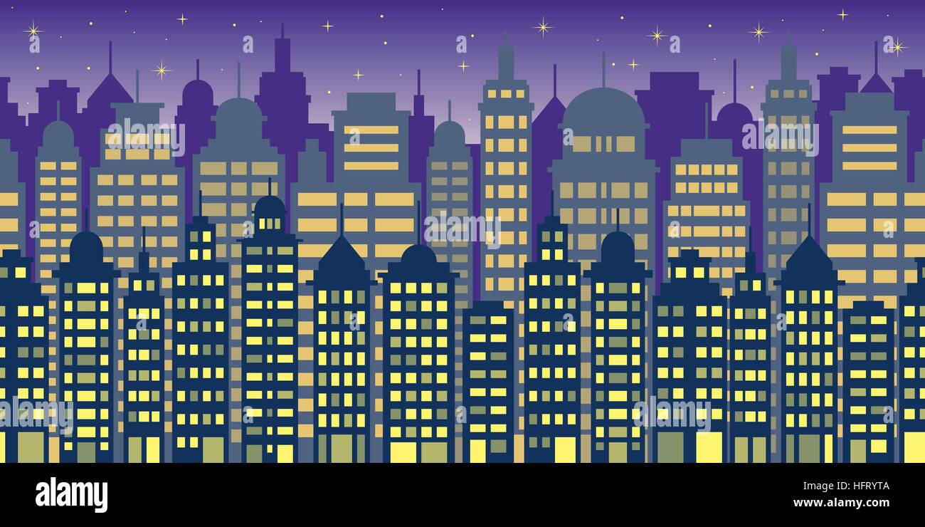 City at night Stock Vector Image & Art - Alamy