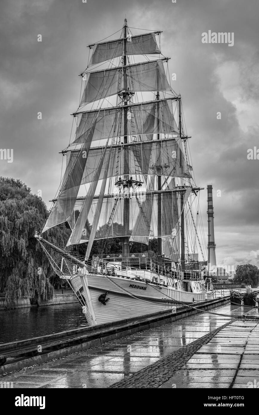 Vintage sailing ship Stock Photo