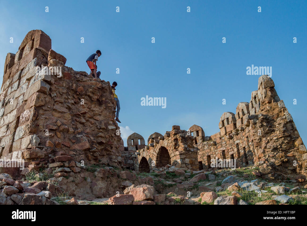 Tughlaqabad Fort is a ruined fort in Delhi, stretching over 6 km, built ...