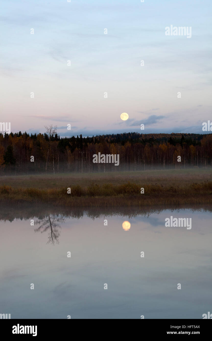 Evening scenery, Valtimo Finland Stock Photo
