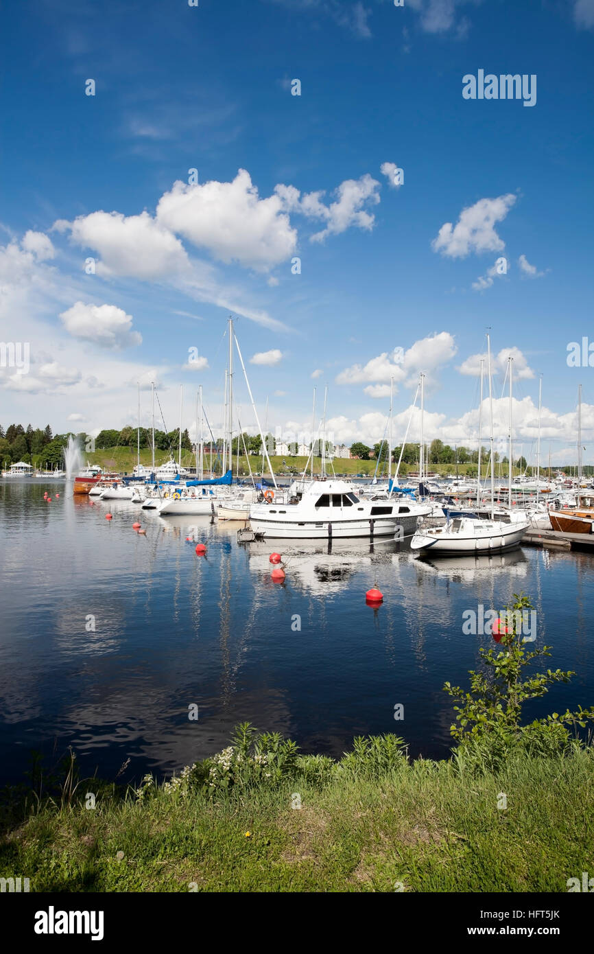 Harbour scene Lappeenranta Finland Stock Photo