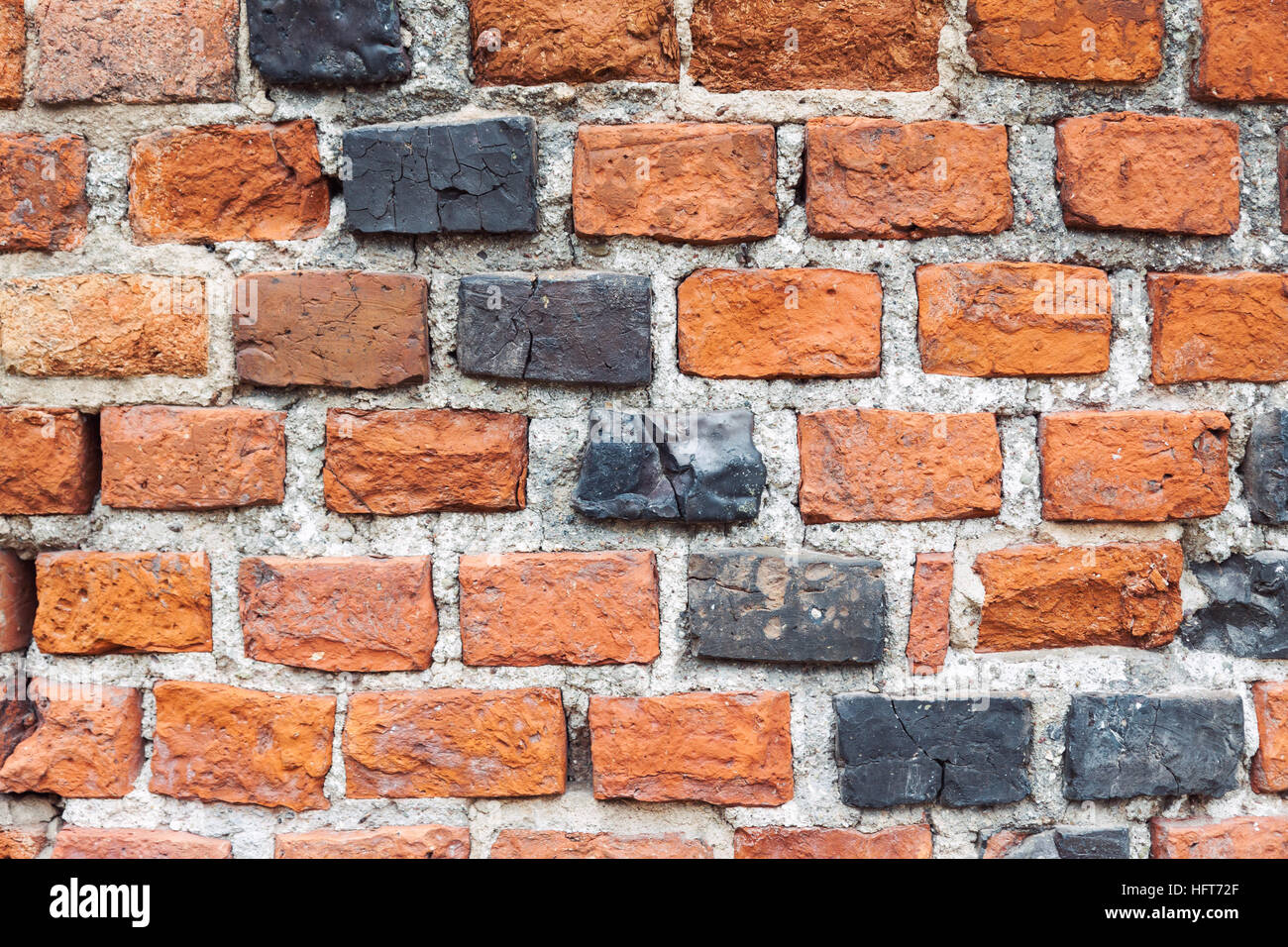 Dirty abandoned old brick wall background texture Stock Photo