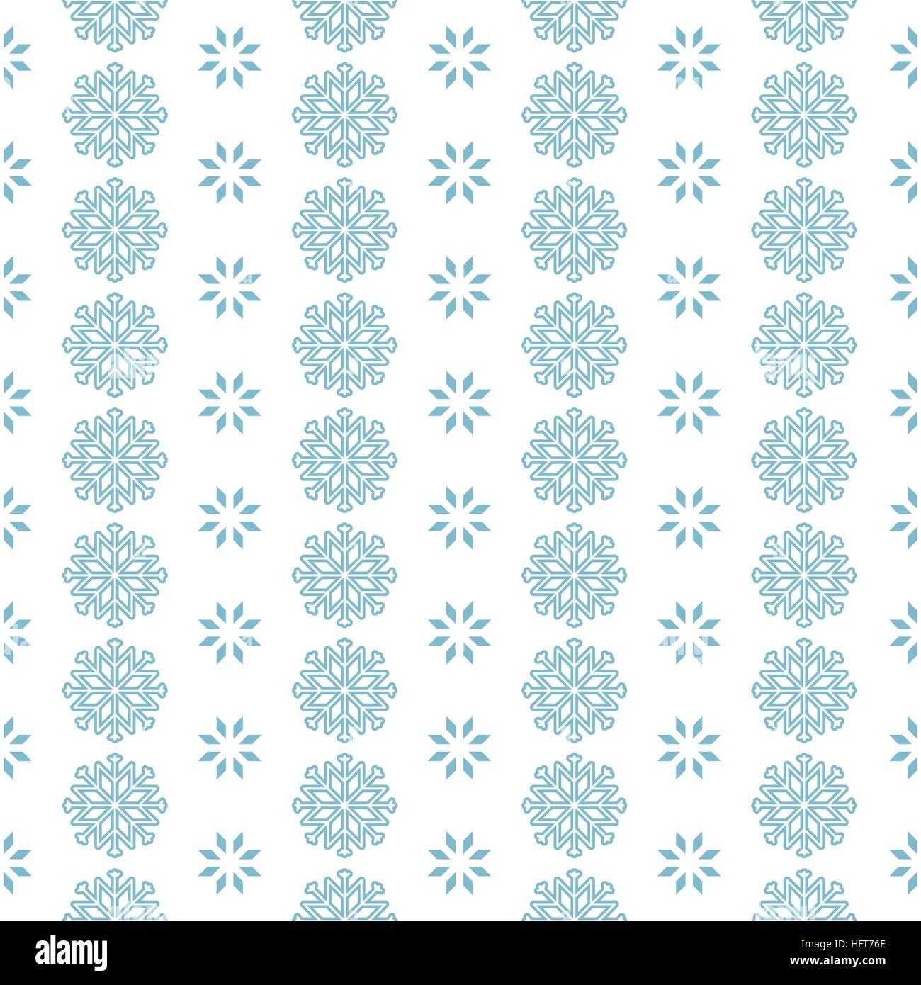 Seamless pattern with blue snowflakes on white background Stock Vector ...