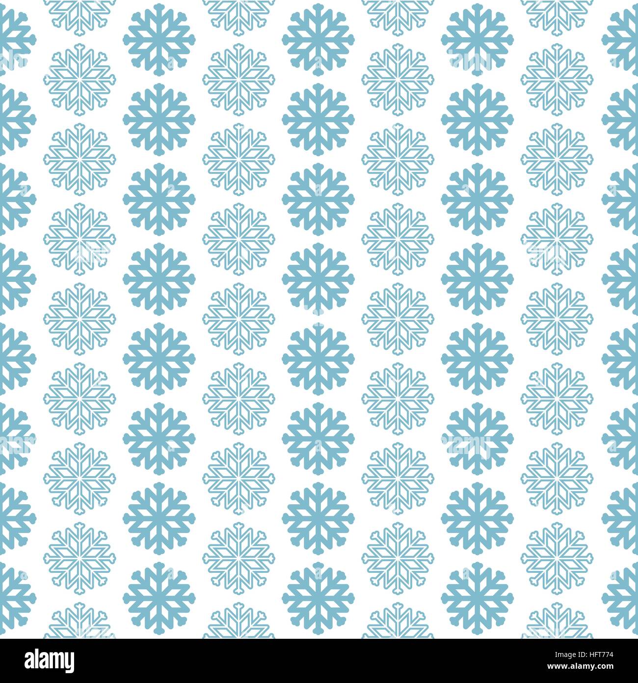 Seamless pattern with blue snowflakes on white background Stock Vector ...