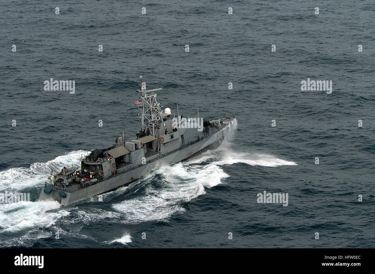 Cyclone-class coastal patrol ship USS Typhoon (PC 5) conducts patrol ...