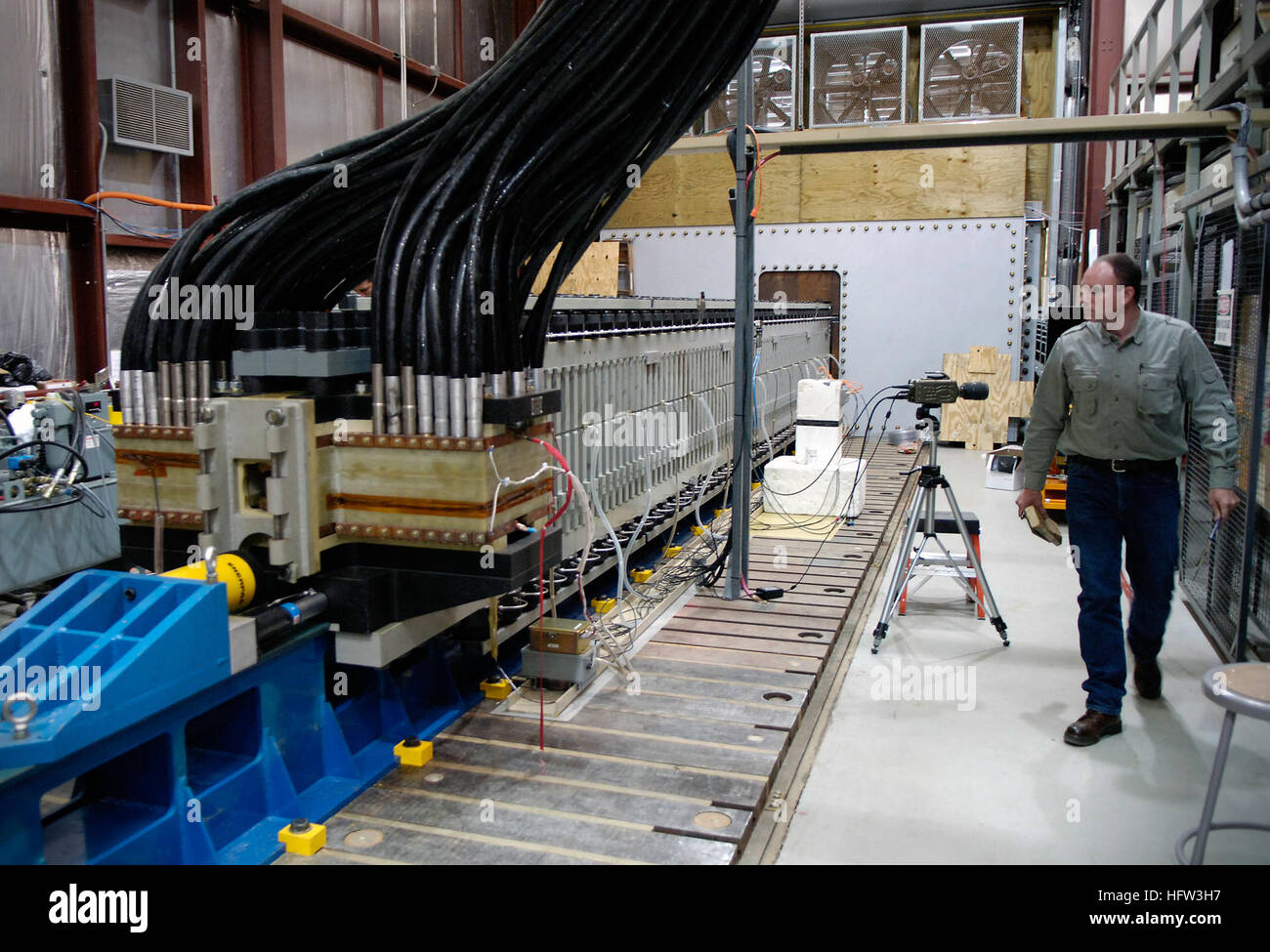 32 megajoule electro laboratory rail gun hires stock