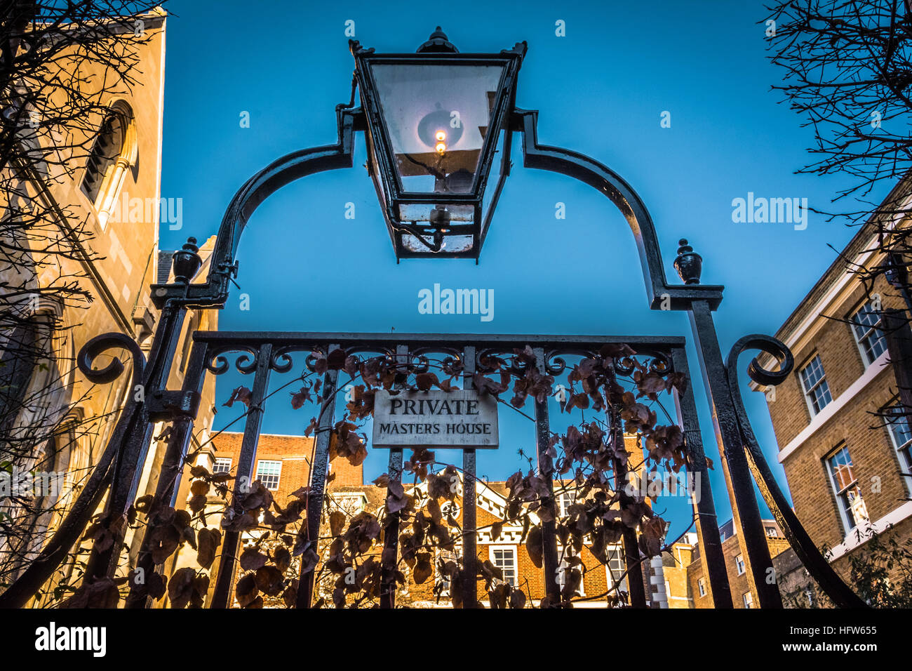 Kings Bench Walk, Inner Temple. Inns of Court., London, UK, Stock Photo