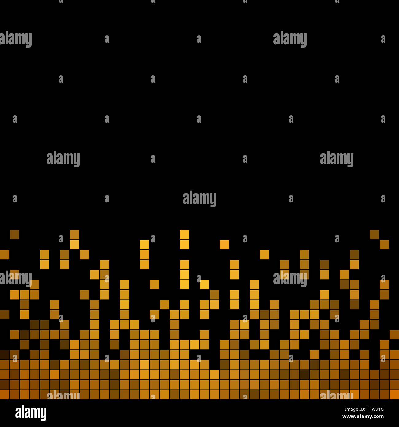 abstract vector square pixel mosaic background - yellow Stock Vector ...