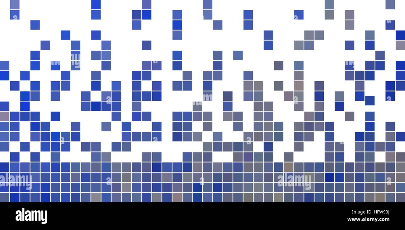 abstract vector square pixel mosaic background - blue Stock Vector ...