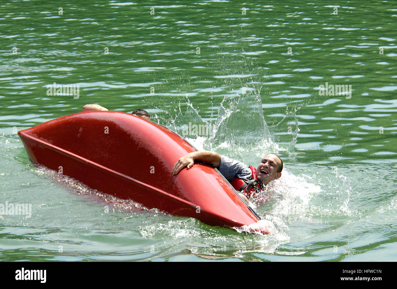 Canoe flip hires stock photography and images Alamy