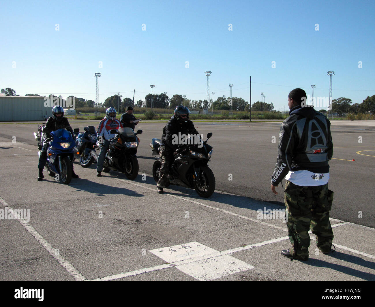 The military sport bike riders course hi-res stock photography and ...