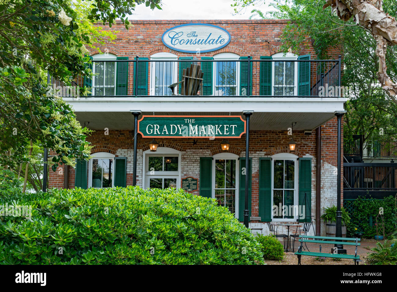 Florida, Apalachicola Historic District, The Grady Market shops Stock