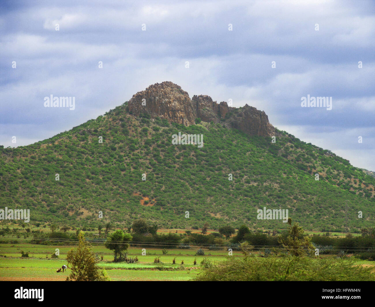A rocky mountain in Raichur. Karnataka, India Stock Photo