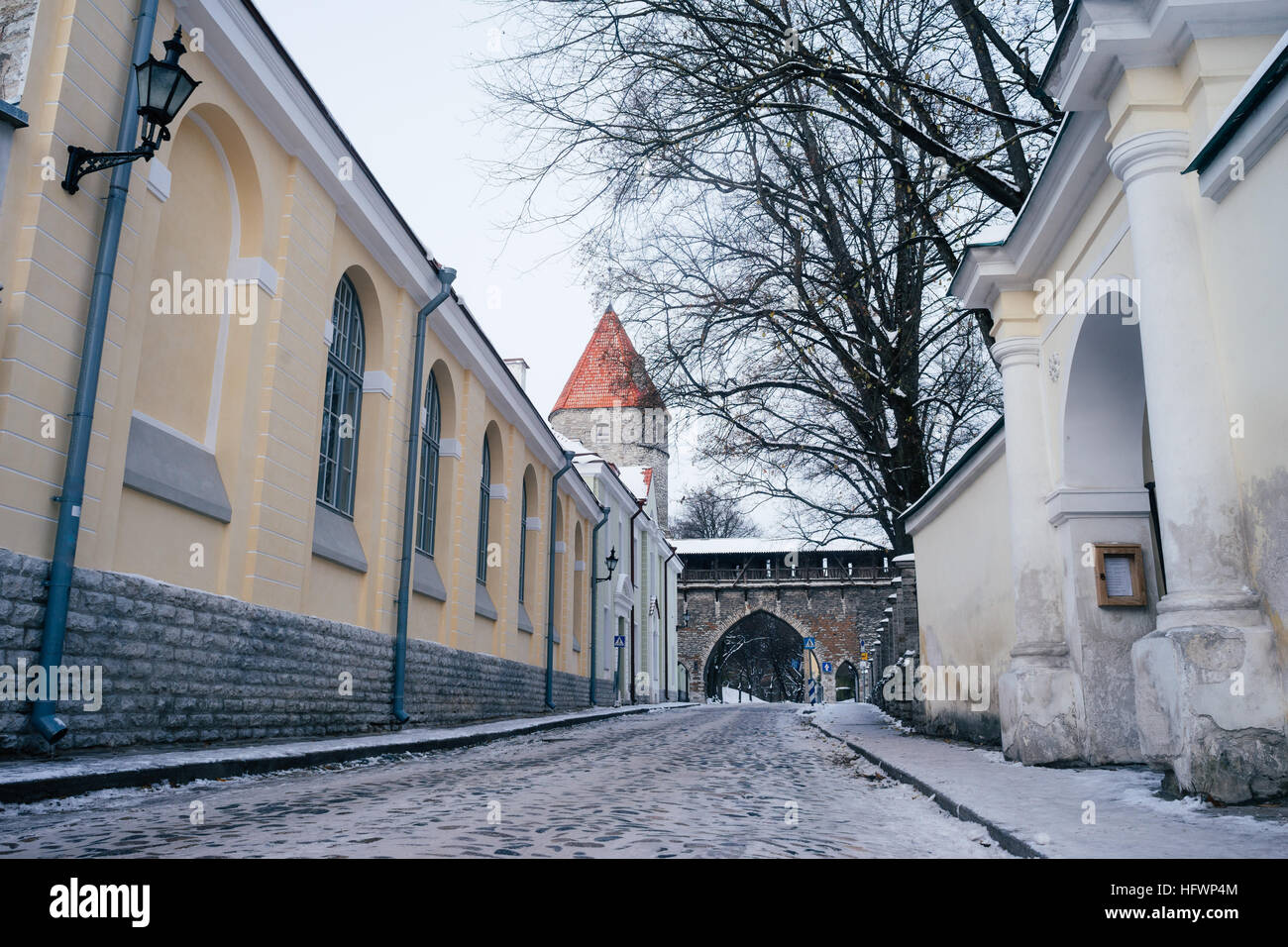 Monastery gate or Kloostrivarav on Suur-Kloostri street of old town, Tallinn, Estonia Stock Photo