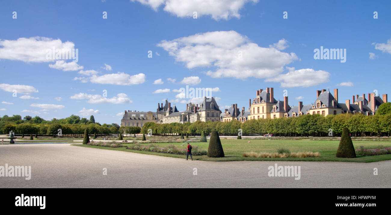 Fontainebleau Palace, gardens Stock Photo