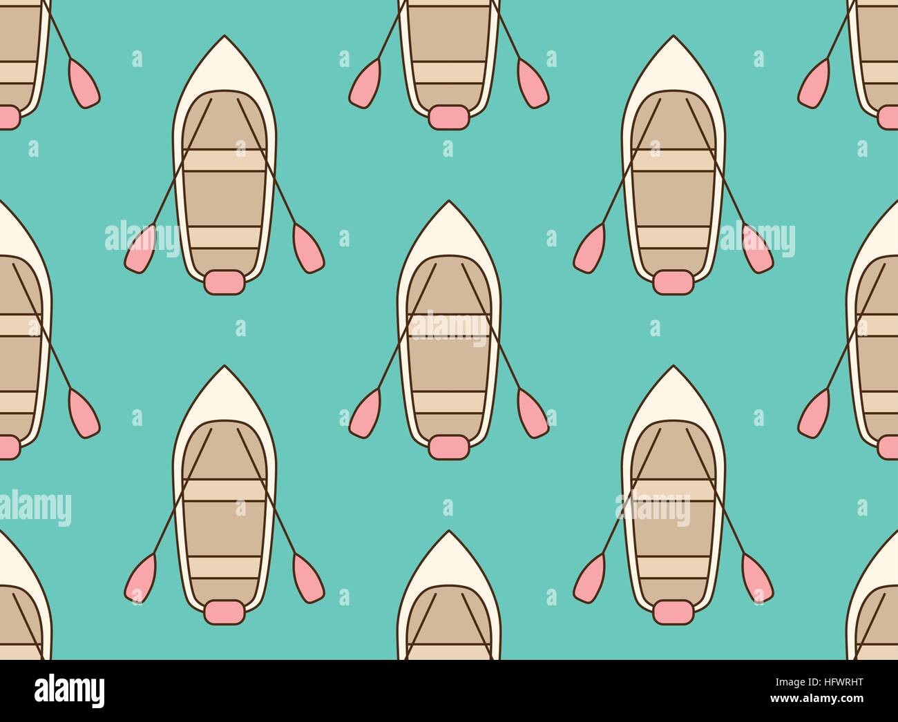 Seamless pattern made of cartoon boats top view Stock Vector Image ...