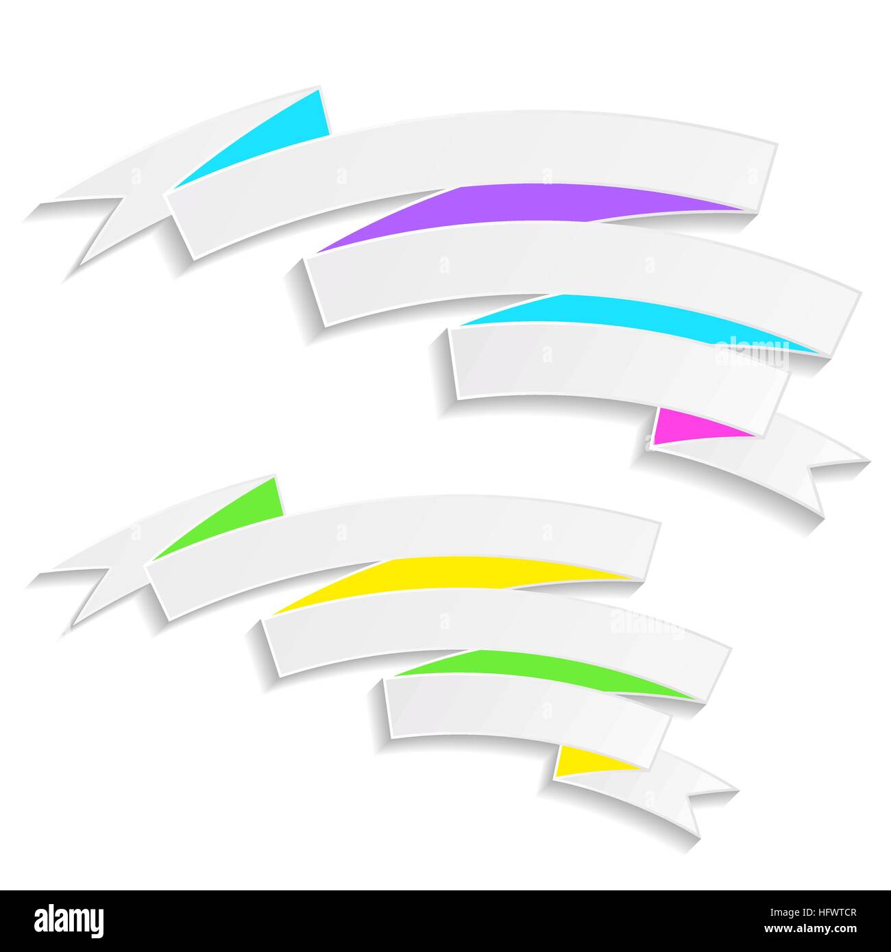 Retro yellow ribbon banner hi-res stock photography and images - Alamy