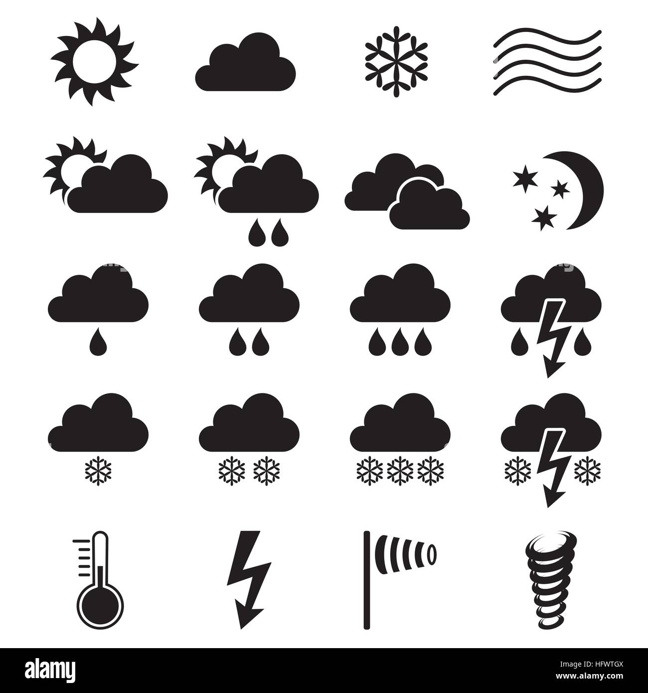 Hot weather icons hi-res stock photography and images - Alamy