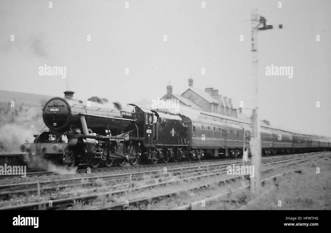 Stanier 8F at Hellifield Stock Photo
