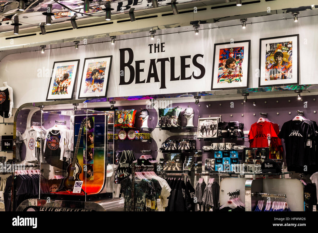 Las Vegas - Circa December 2016: The Beatles Shop at The Mirage. This is the only licensed Beatles retail store II Stock Photo