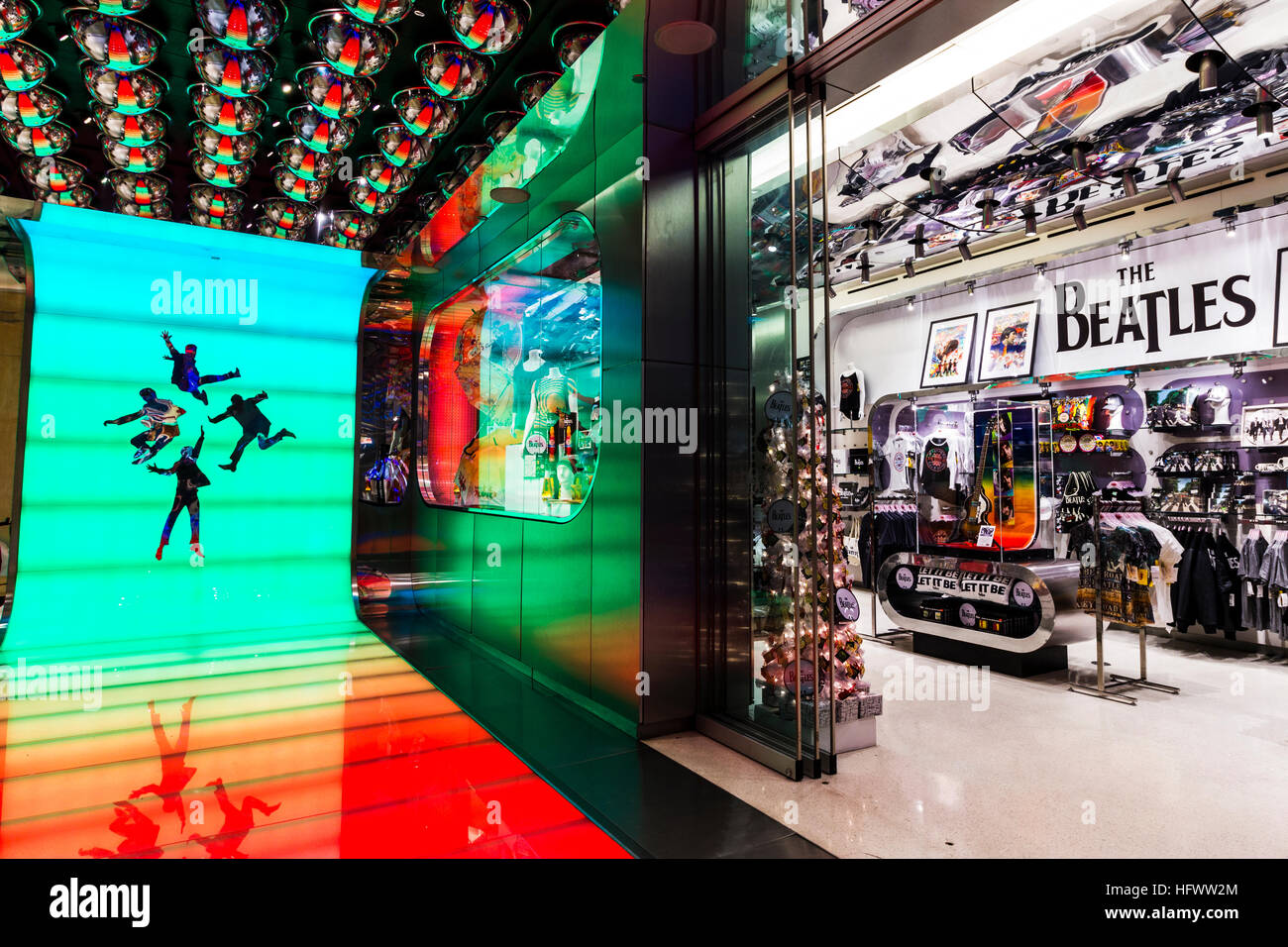 Las Vegas - Circa December 2016: The Beatles Shop at The Mirage. This is the only licensed Beatles retail store V Stock Photo