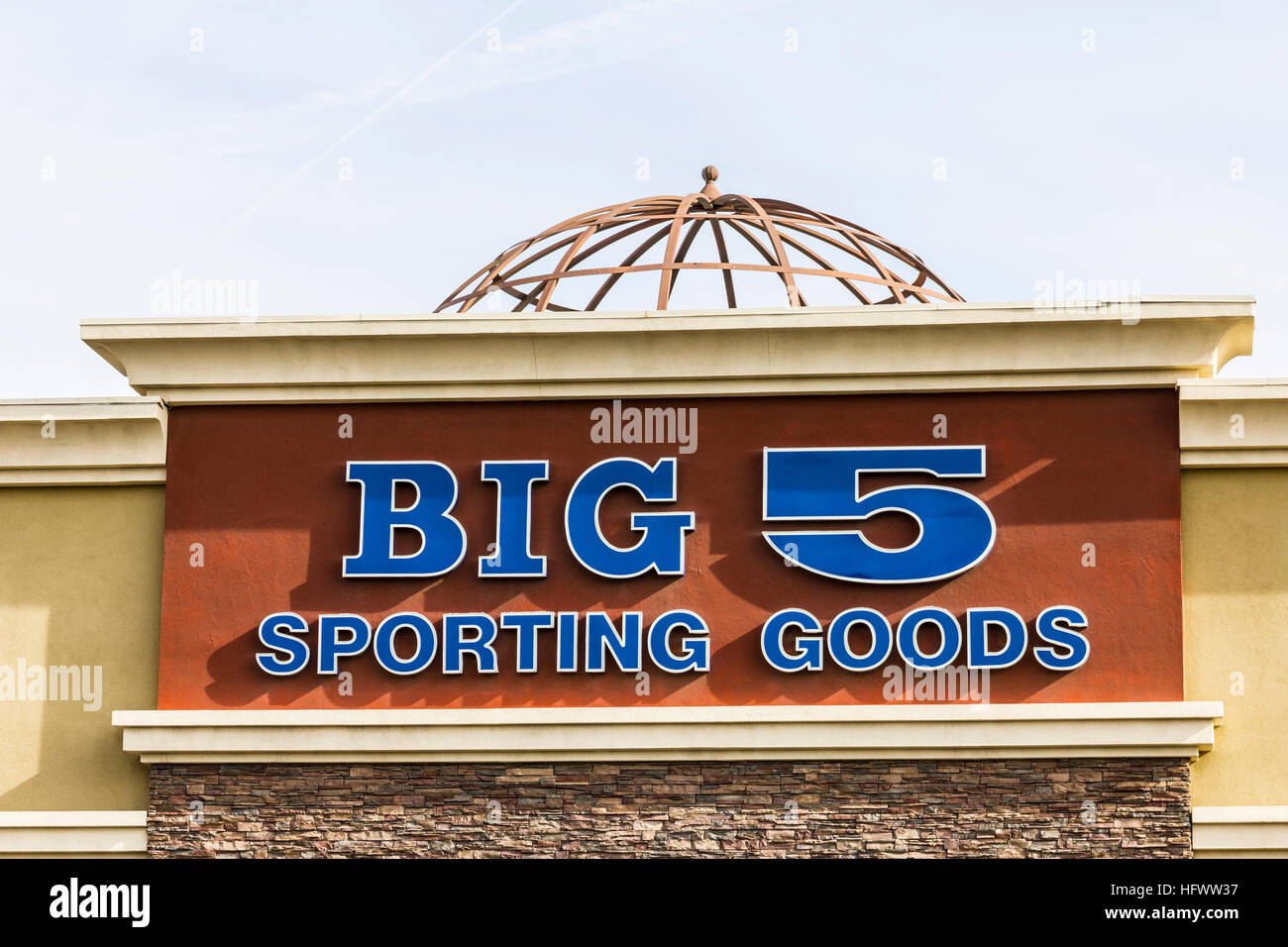 Las Vegas - Circa December 2016: Big 5 Sporting Goods Strip Mall Location. Big 5 Sporting Goods is a sporting goods retailer III Stock Photo