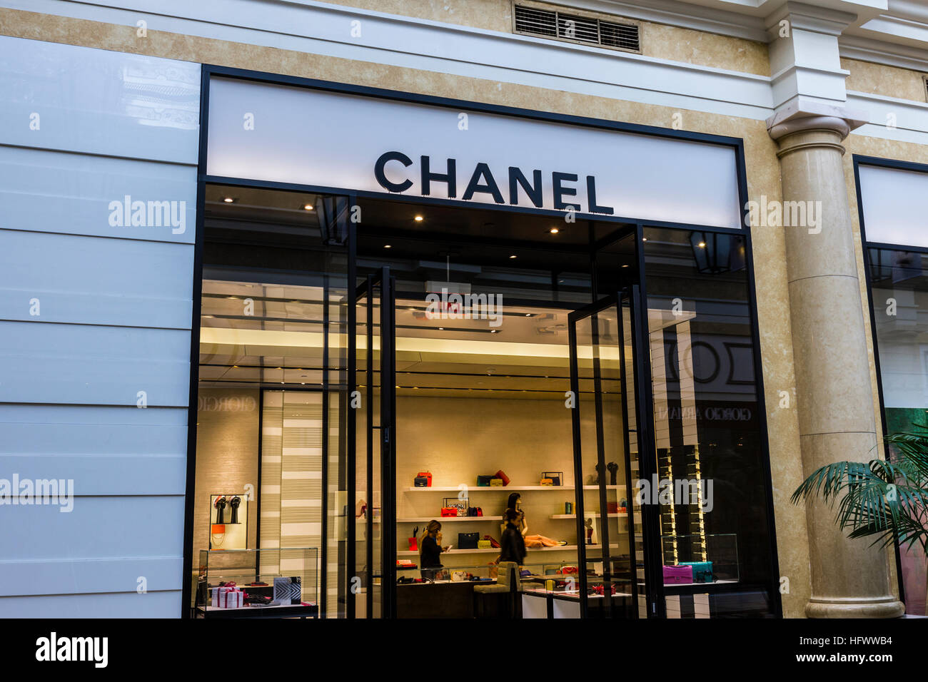 Las Vegas - Circa December 2016: Chanel Retail Mall Location. Chanel is  widely known for its high-end fashions I Stock Photo - Alamy