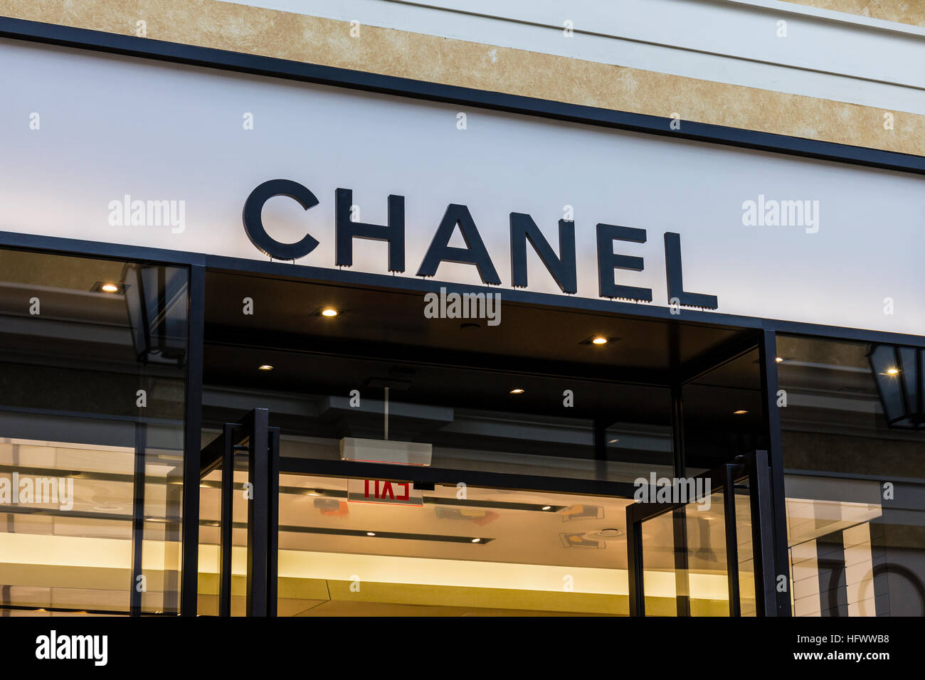 Las Vegas - Circa December 2016: Chanel Retail Mall Location. Chanel is widely known for its high-end fashions II Stock Photo
