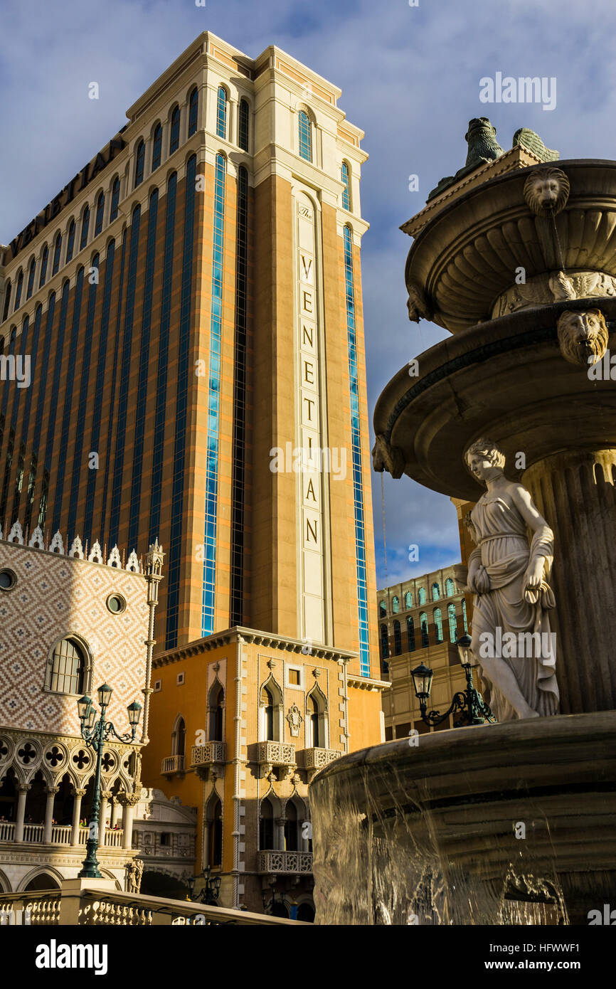 Las Vegas - Circa December 2016: The Venetian Resort Hotel Casino. The Venetian is owned and operated by Las Vegas Sands I Stock Photo