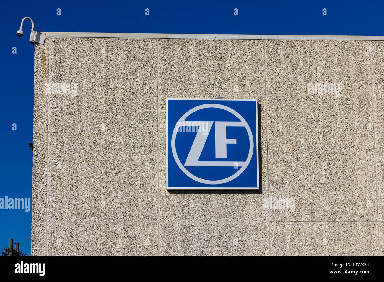 Lafayette - Circa December 2016: ZF Friedrichshafen Steering Factory. ZF Friedrichshafen acquired TRW Automotive in 2015 I Stock Photo