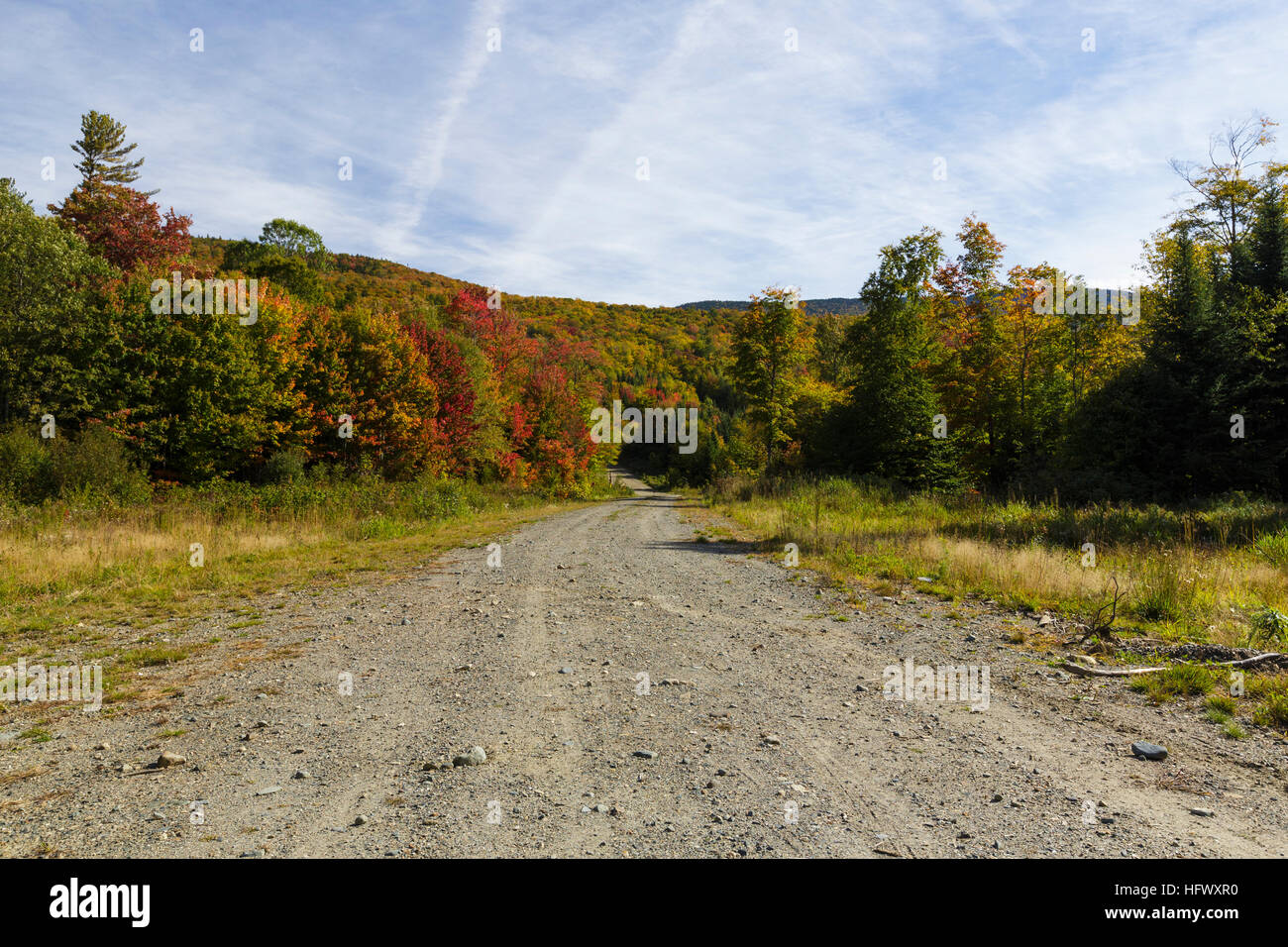 Dirt Road in Dixville Notch State Park, New Hampshire USA during the