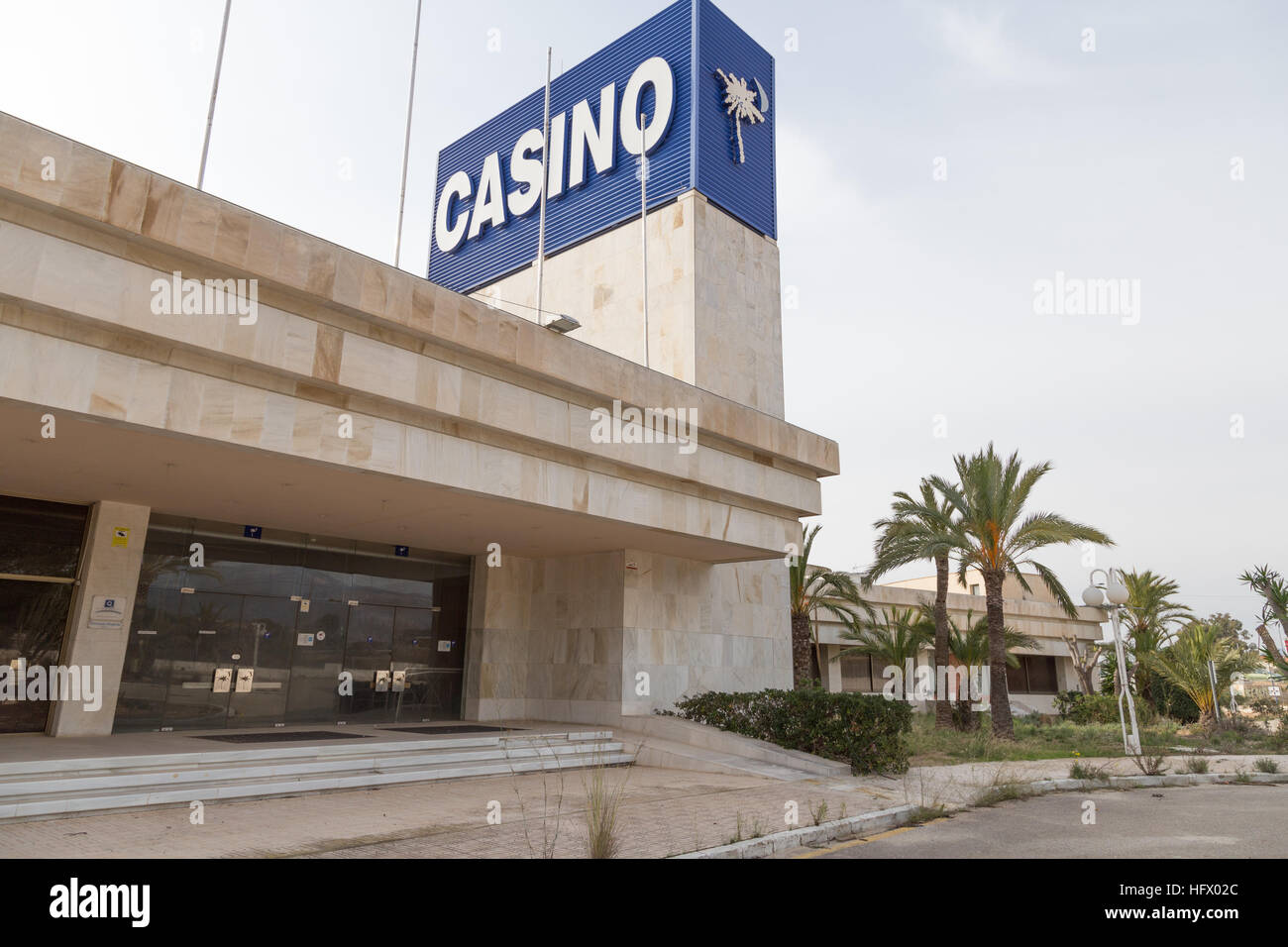 Closed down casino, abandoned, overgrown in Spain Stock Photo - Alamy