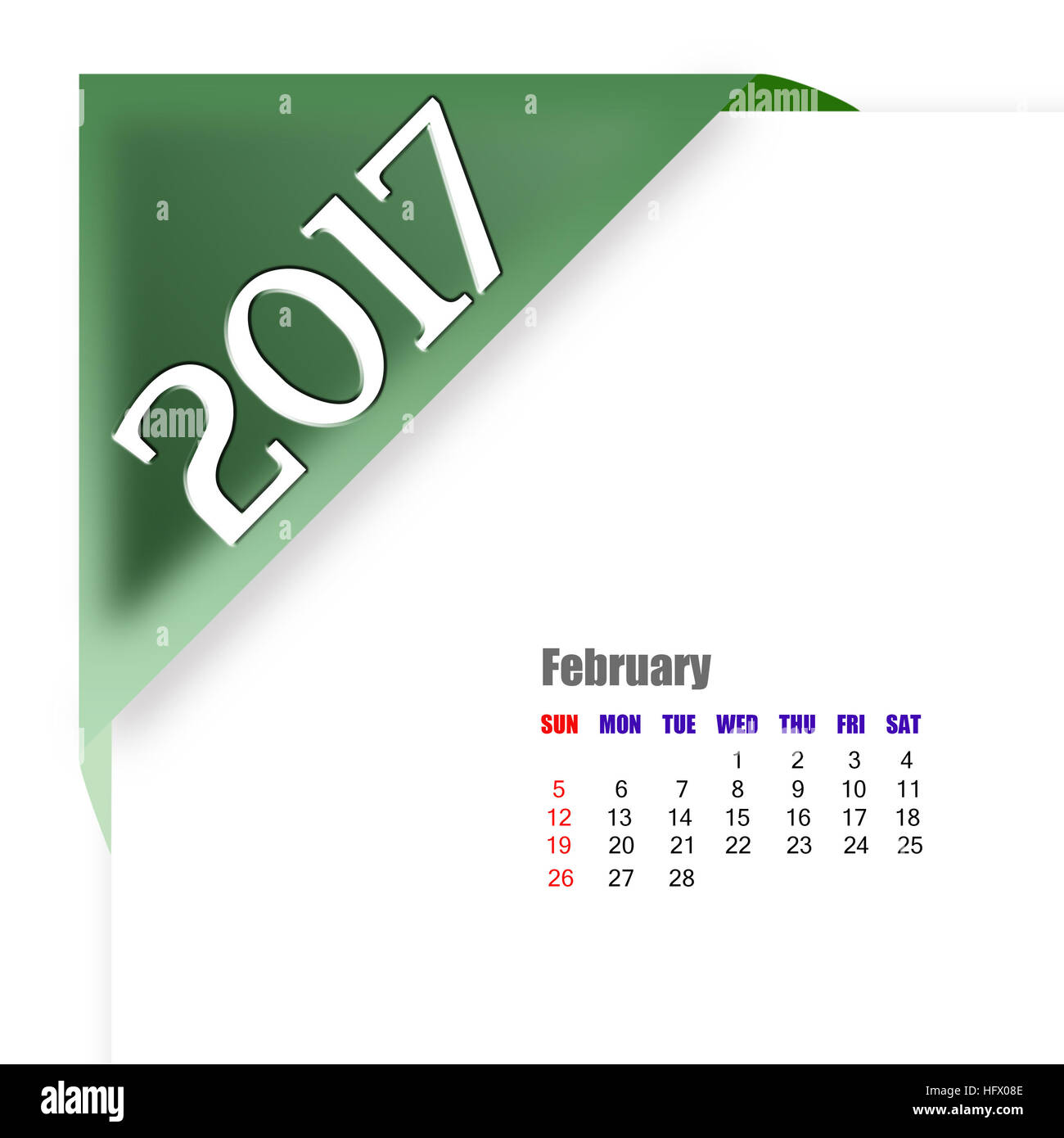2017 February calendar Stock Photo Alamy