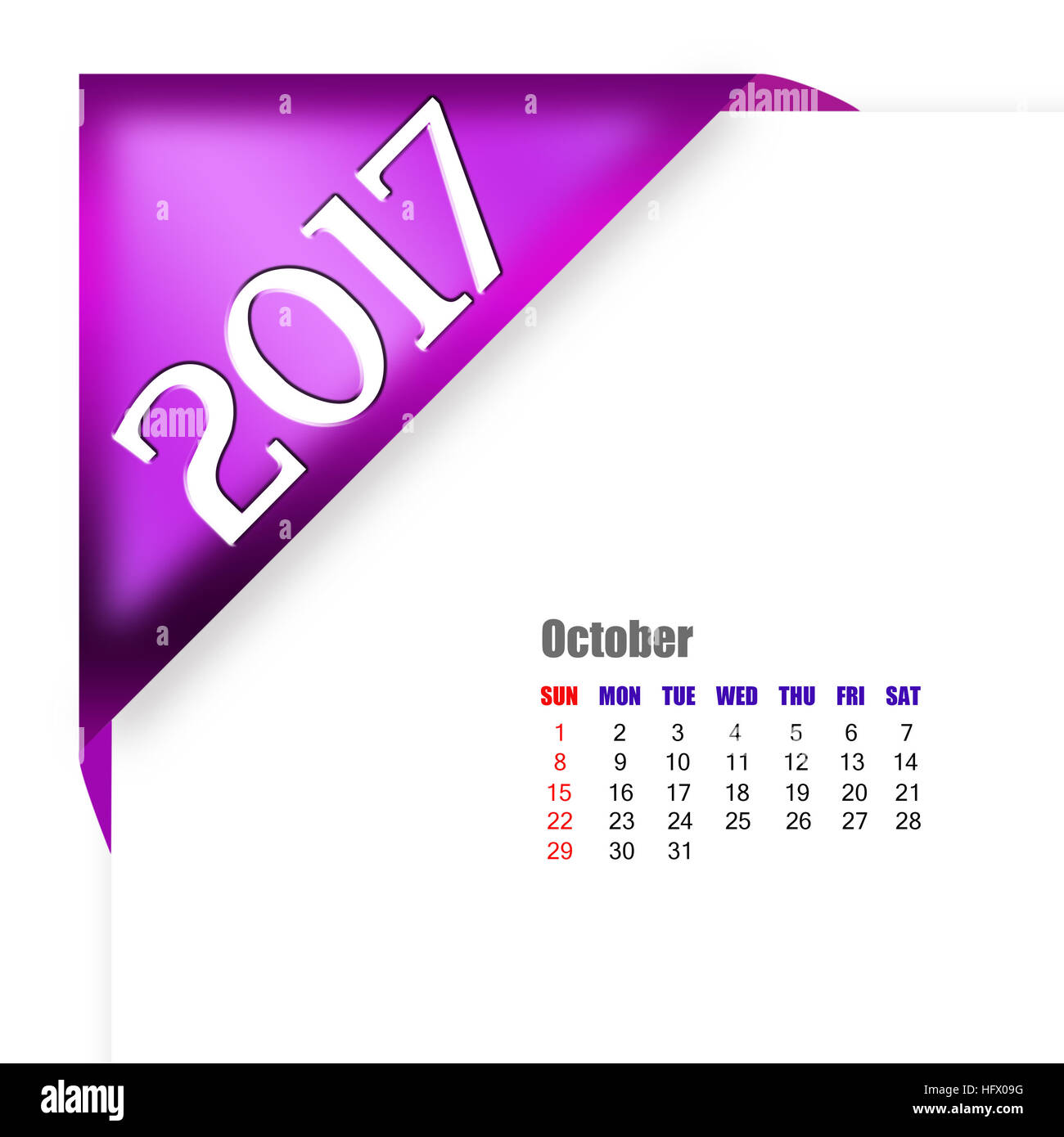 2017-october-calendar-stock-photo-alamy